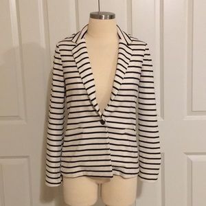 Old Navy Blue Stripe Cotton Blazer